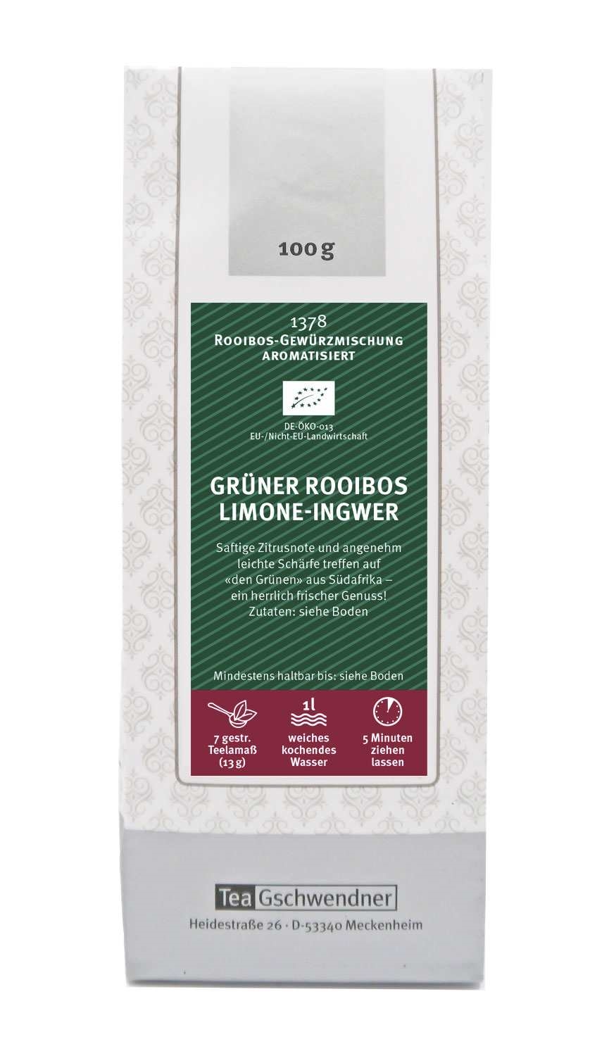 Green Rooibos Lemon-Ginger organic