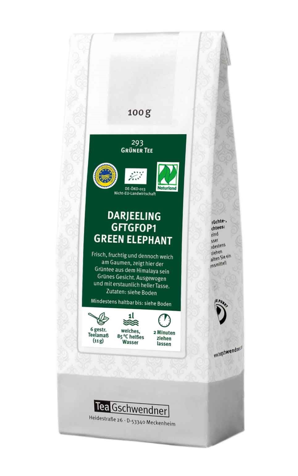 Darjeeling FTGFOP1 Green Elephant organic