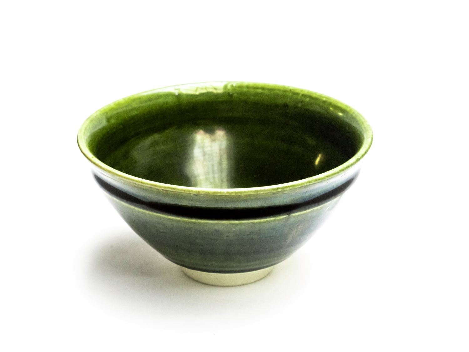 Matcha Bowl Japan Oribe Green Tenmoku