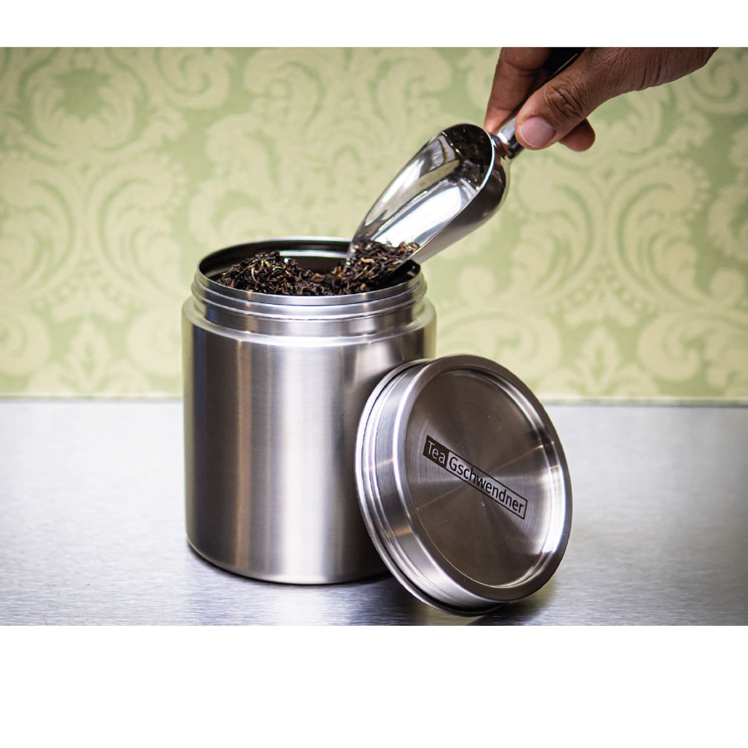 UNPACKAGED Tea Tin stainless steel  