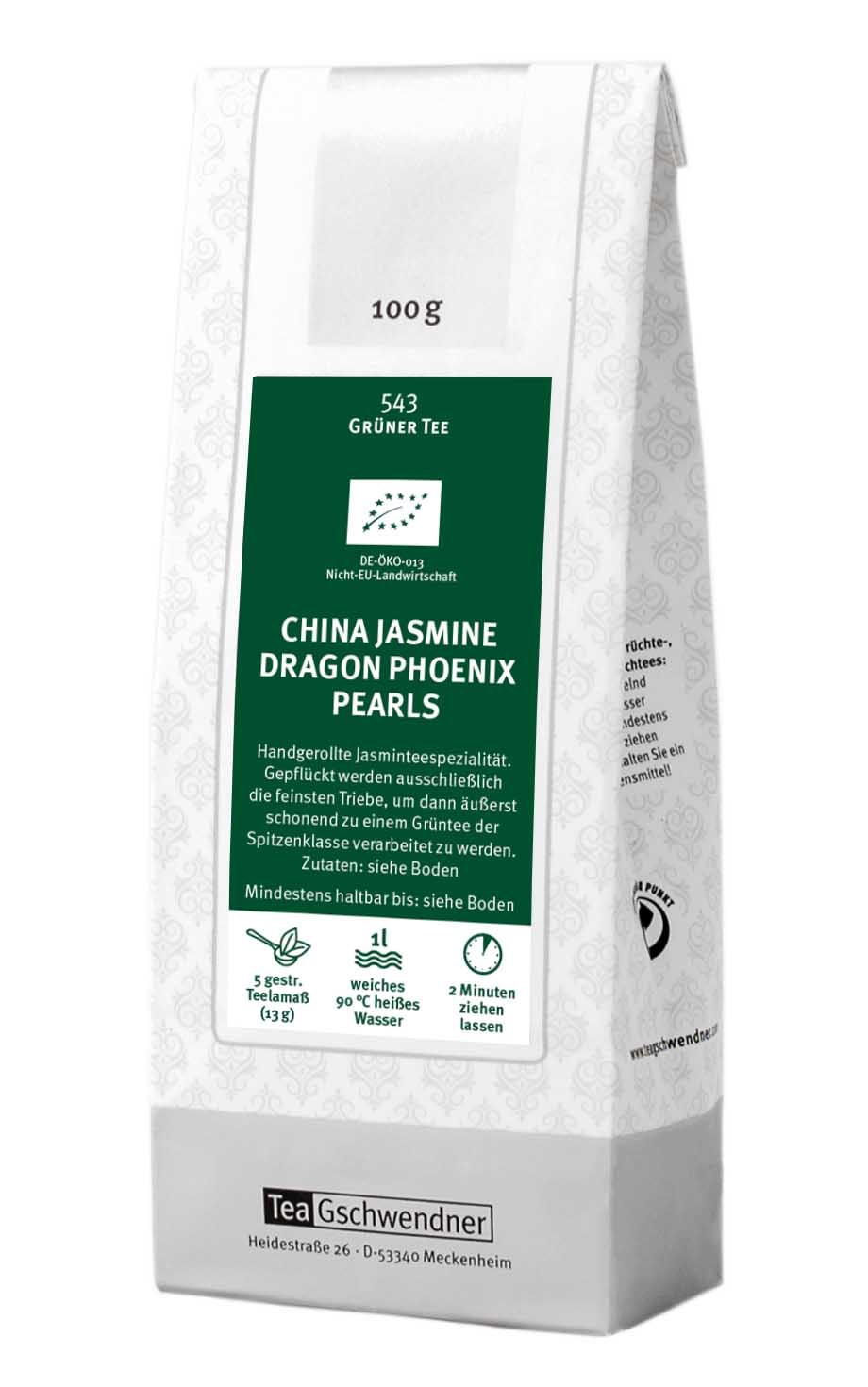 Teegschwendner China Jasmine Dragon Phoenix Pearls Grüntee 1