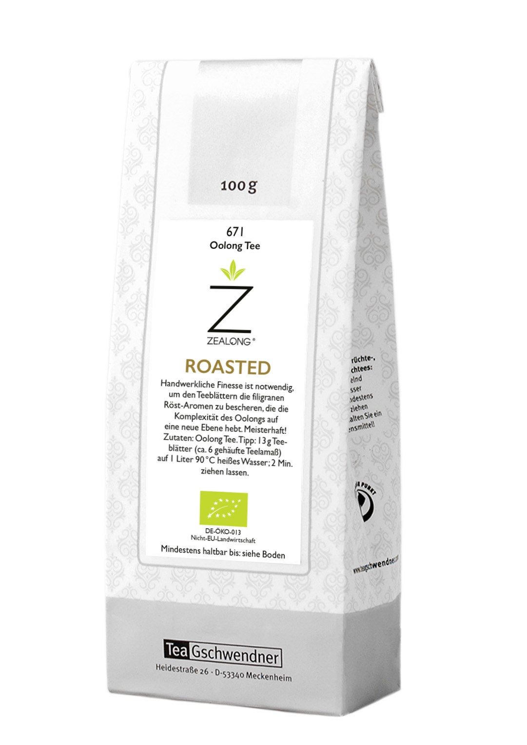 Packung Zealong Roasted Oolong Tee 100g Bio