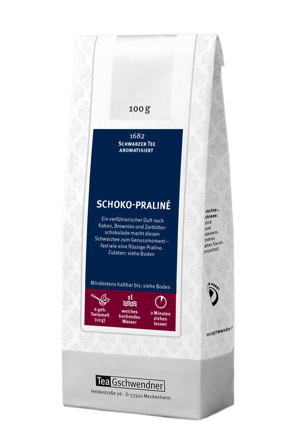 Teegschwendner Schwarzer Tee Schoko-Praliné 100g