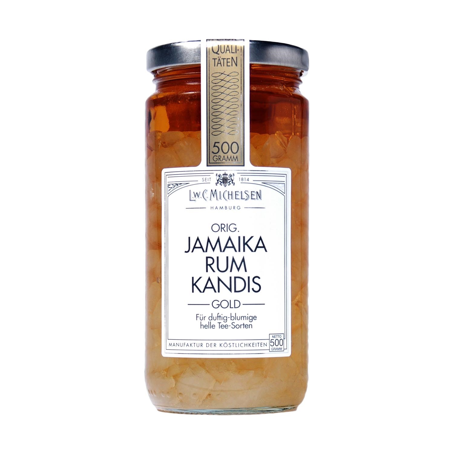Glas L.W.C. Michelsen Jamaika Rumkandis Gold 500g