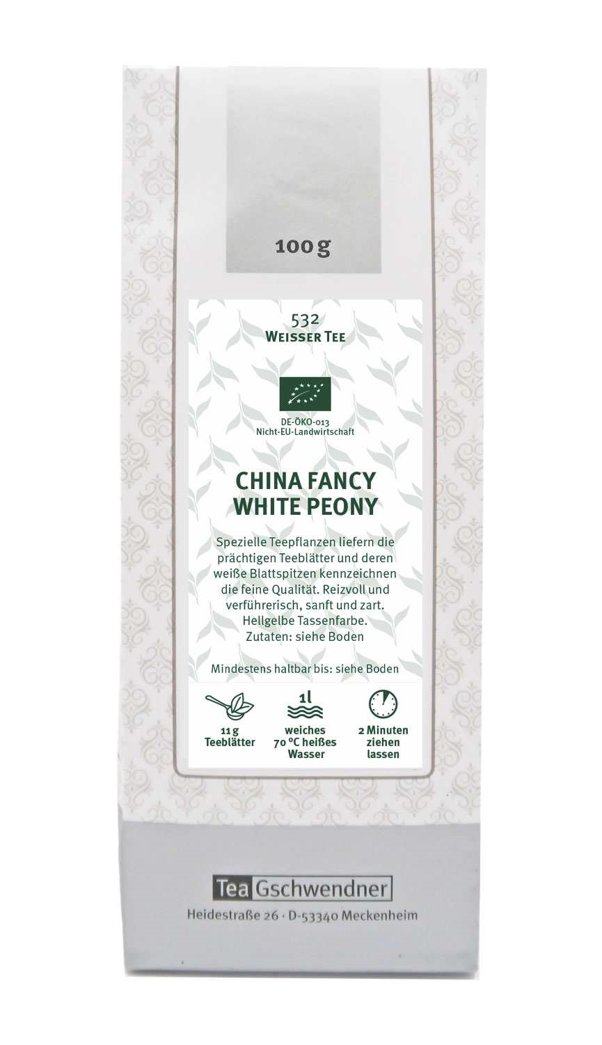 China Fancy White Peony BIO