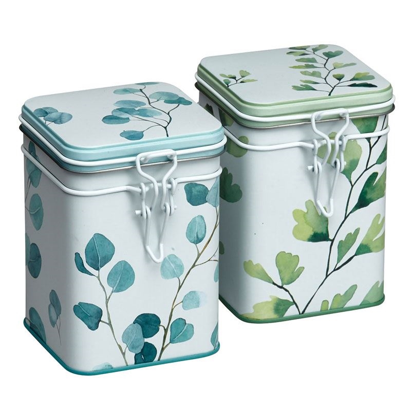 Tea Tin EigenArt "Trees" 150g blue