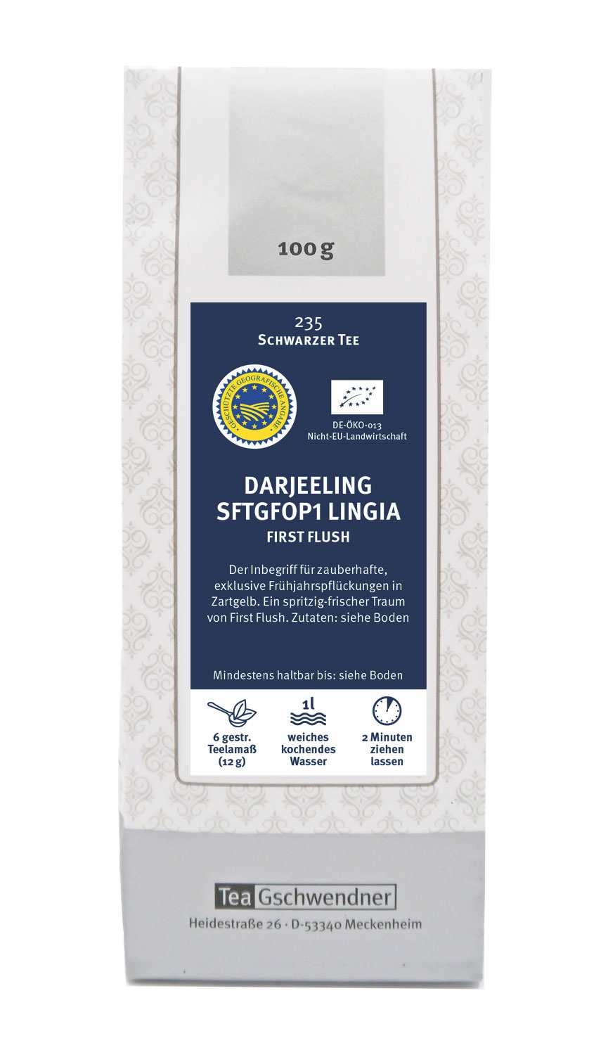 Darjeeling SFTGFOP1 Lingia First Flush BIO/Naturland