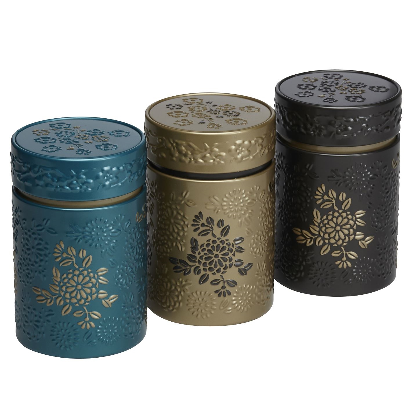 Tea Tin Eigenart "Yumiko" 150g gold