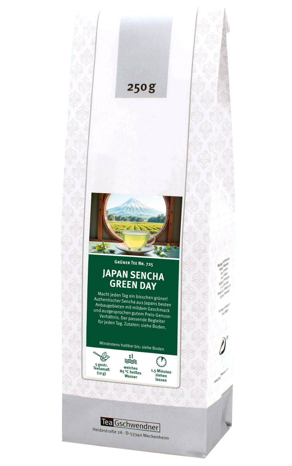 Teegschwendner Japan Sencha Green Day Grüntee 250g Beutel