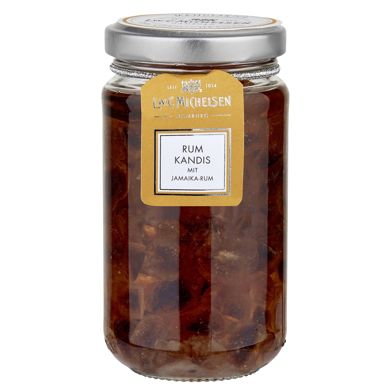 Glas L.W.C. Michelsen Rumkandis mit Jamaika-Rum