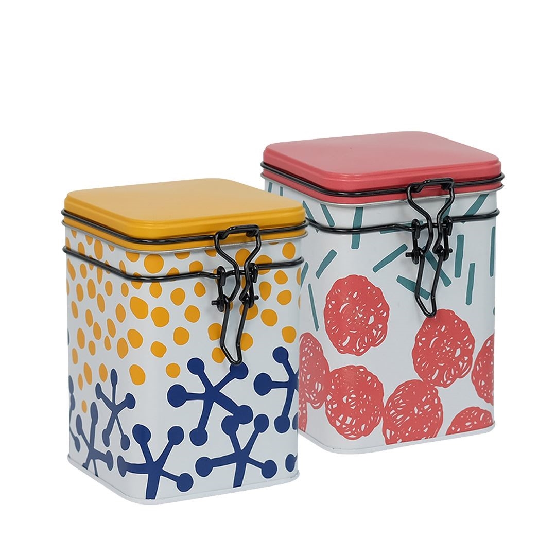 Tea Tin Eigenart "Potato Print" 150g salmon